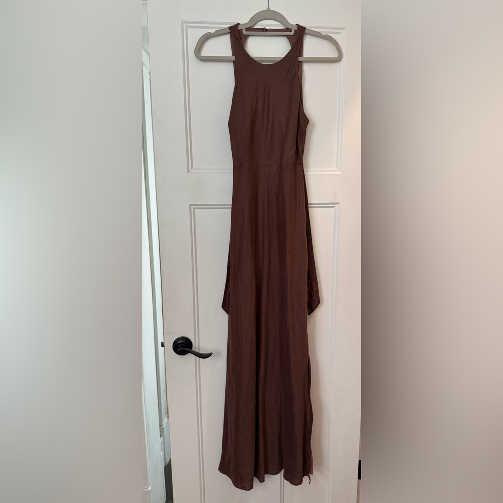 DISSH Andrea Chocolate Linen Dress, US 4 - Picture 3 of 5